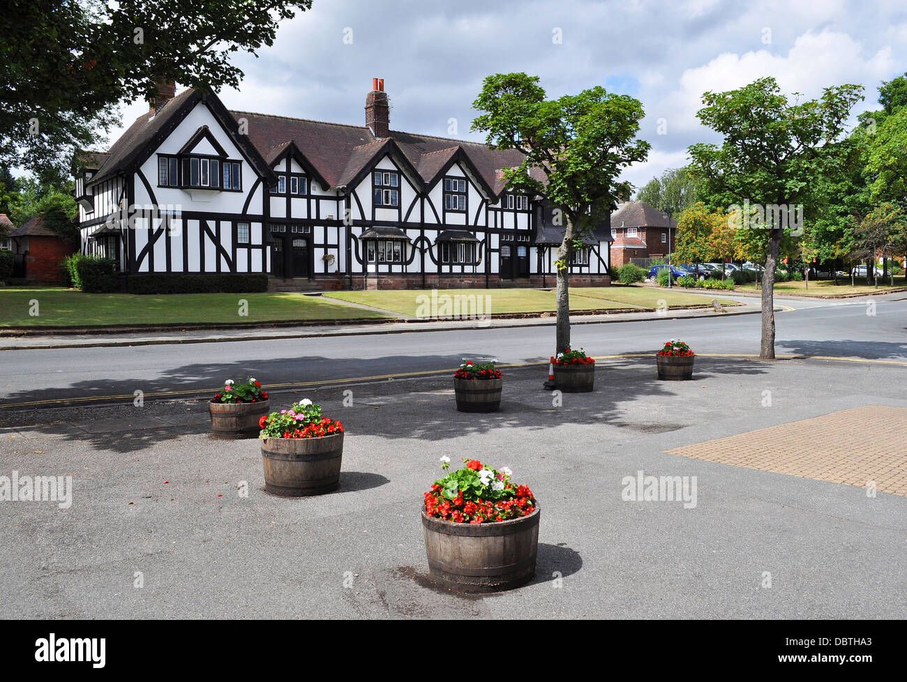 Private homes in Port Sunlight, Mersyside, UK Stock Photo