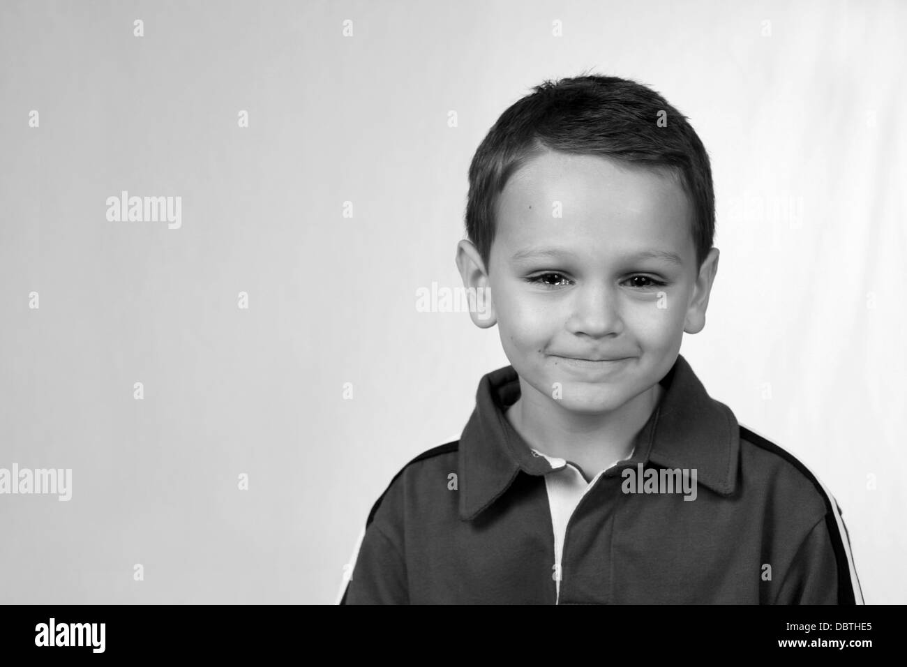 closeup of cute little boy crying Stock Photo