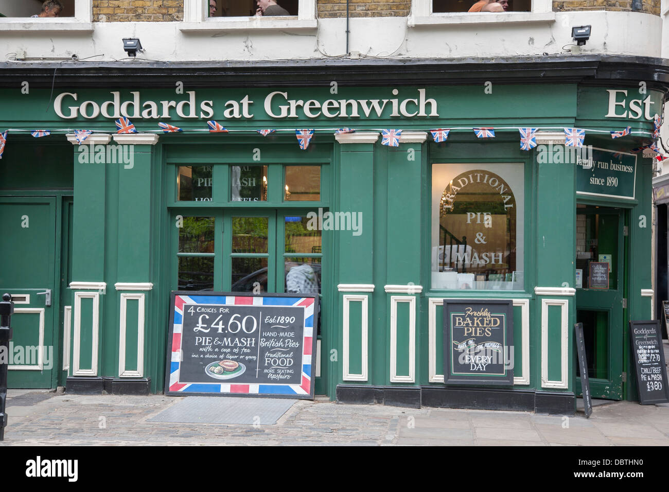 Goddards at Greenwich Pie and Mash Restaurant; London; England; UK Stock Photo