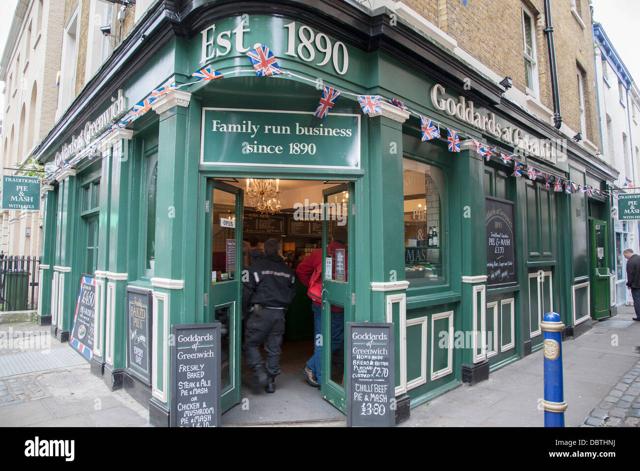 Goddards at Greenwich Pie and Mash Restaurant; London; England; UK Stock Photo