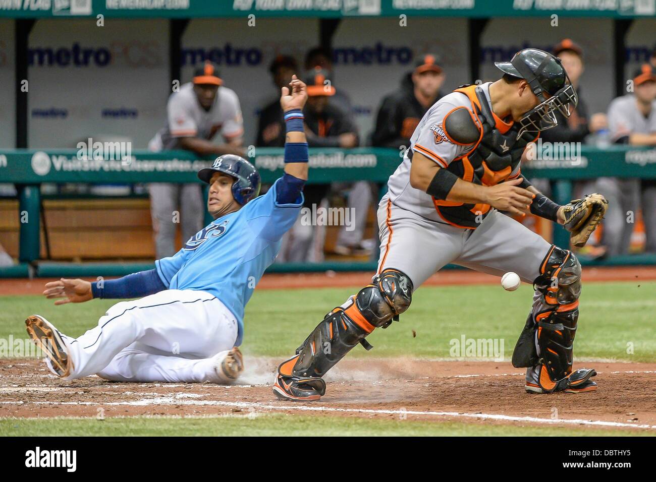 St. Petersburg, FL, USA. 4th August 4, 2013San Francisco Giants catcher