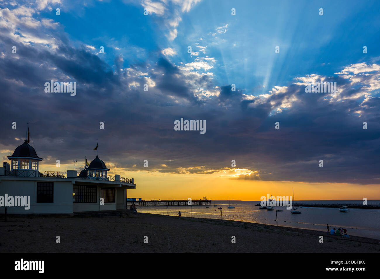 Herne Bay Sunset Beach Stock Photo - Alamy