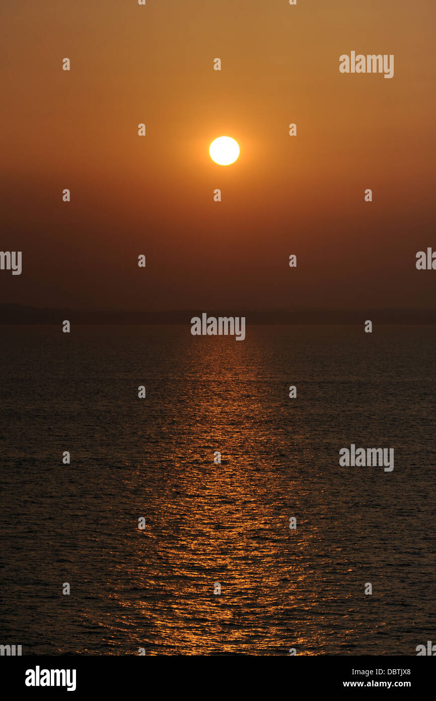 Sunset at sea. Stock Photo