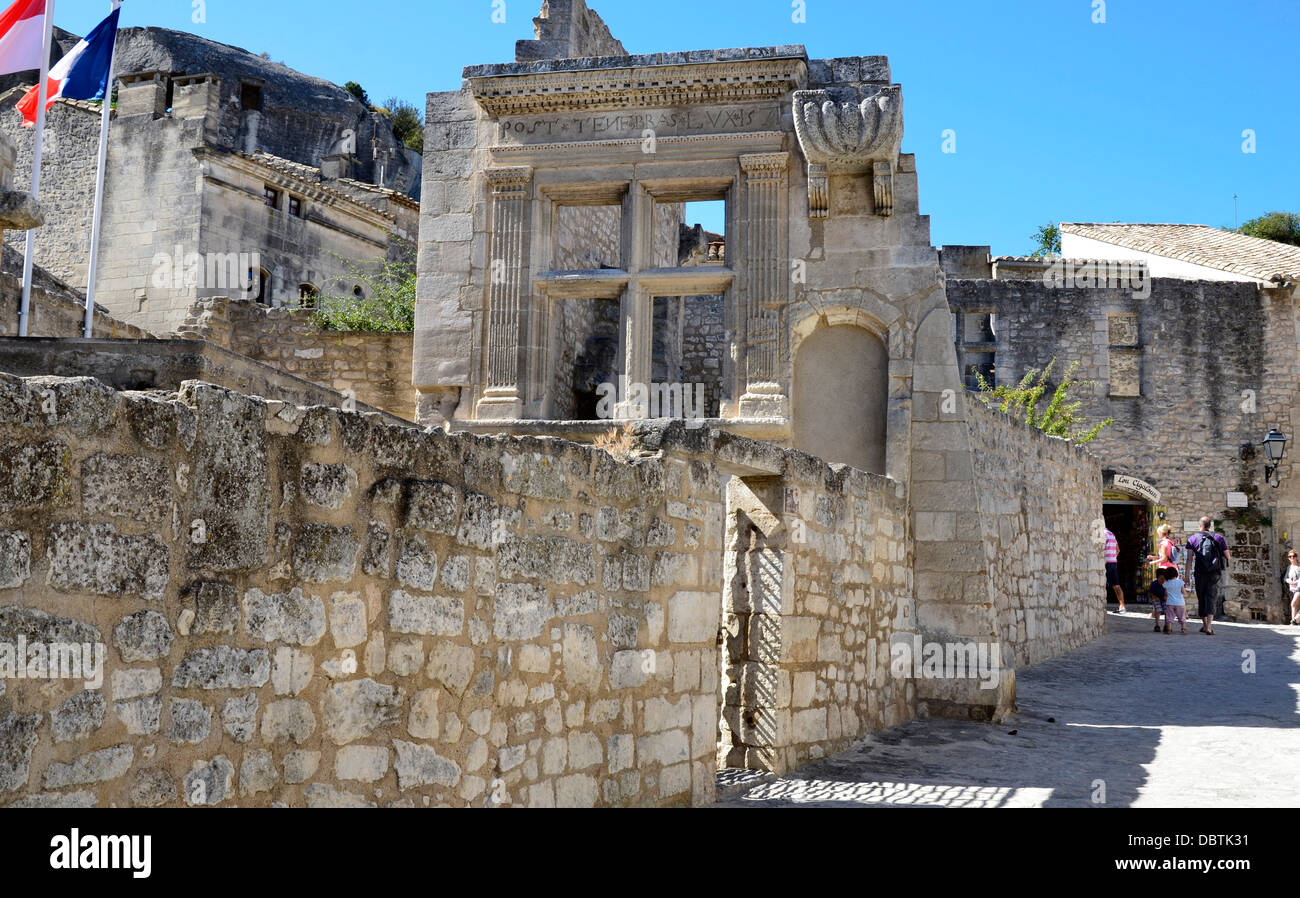Les BauxdeProvence historic castle Château Baux de Provence monument Alpilles France Stock