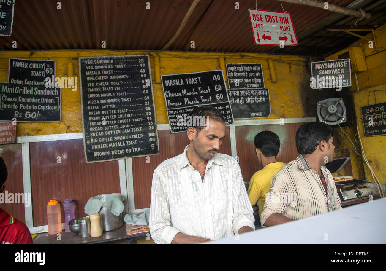 Fast food store street outlet selling sandwiches Stock Photo