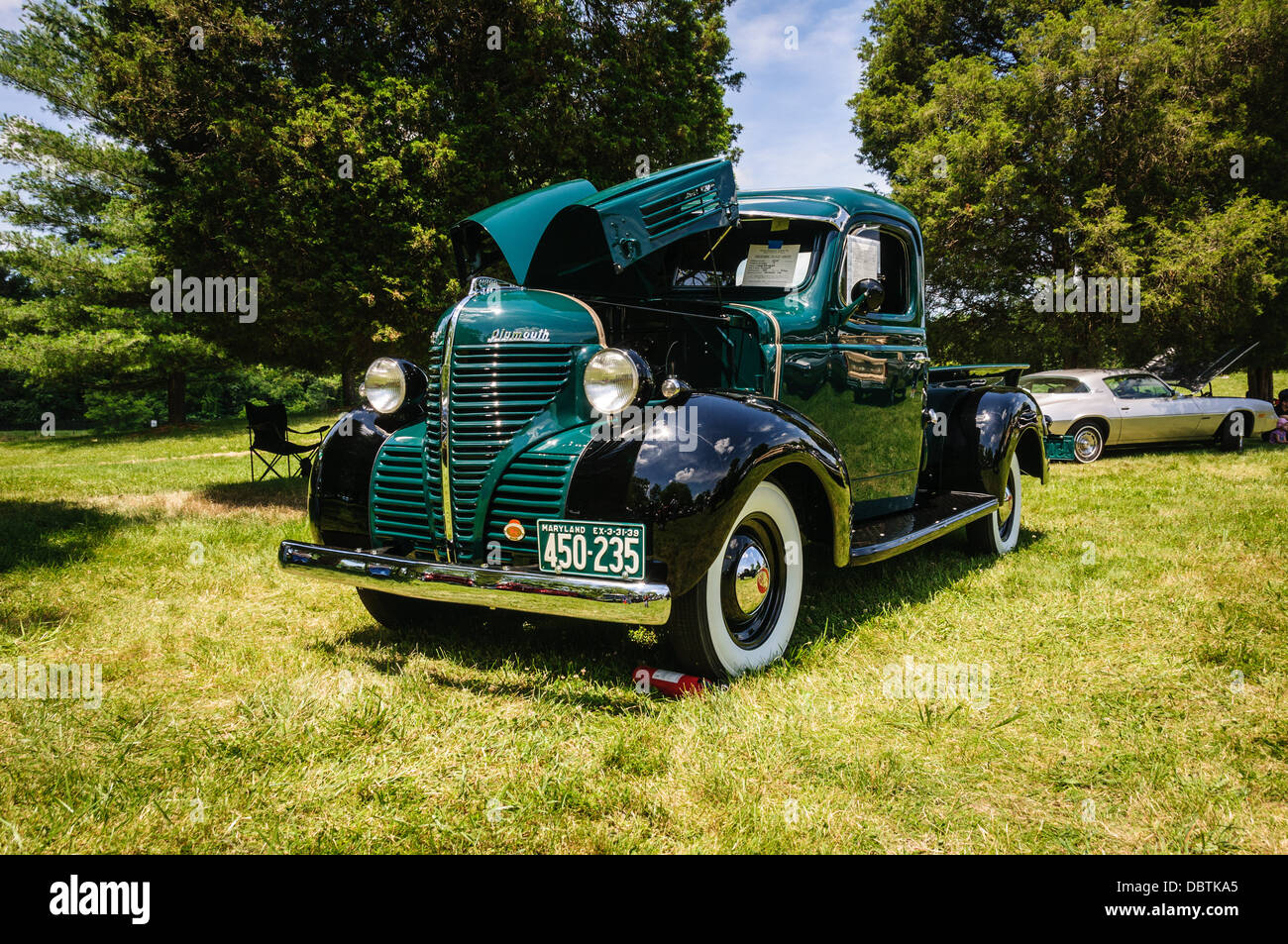 1939 Plymouth Pickup, Antique Car Show, Sully Historic Site, Chantilly, Virginia Stock Photo