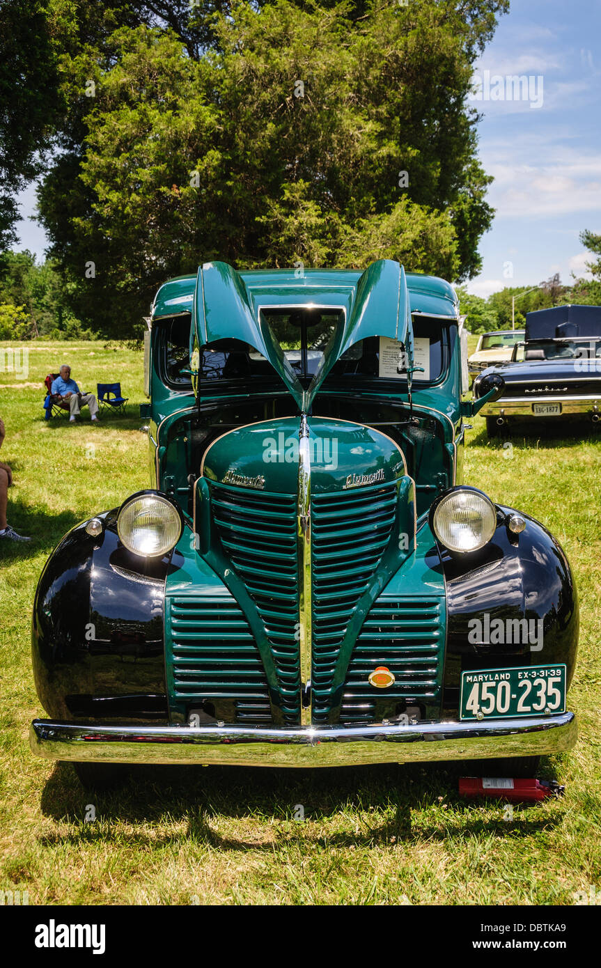 1939 Plymouth Pickup, Antique Car Show, Sully Historic Site, Chantilly, Virginia Stock Photo