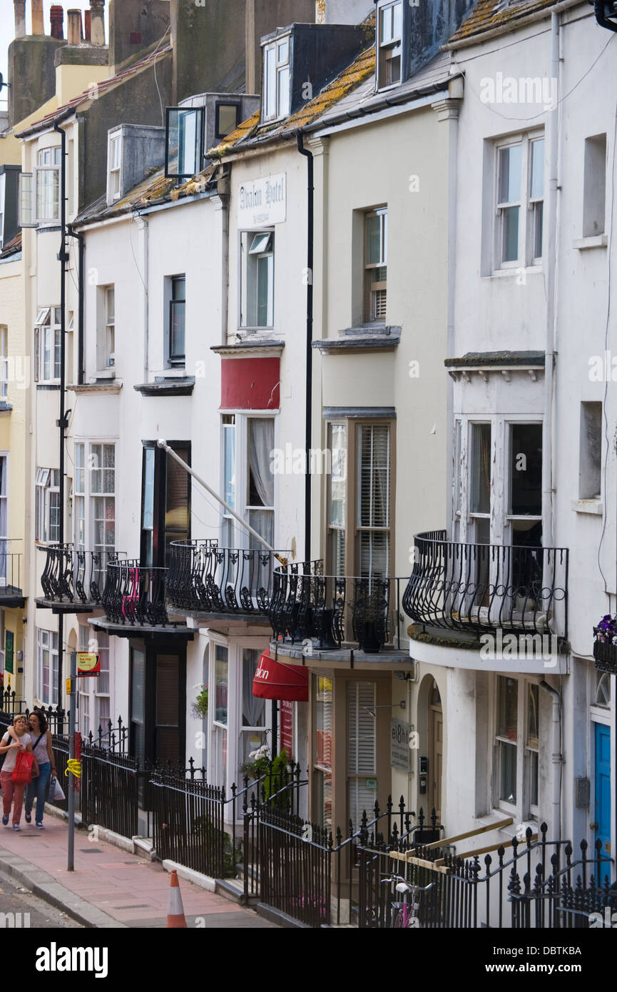 Typical period houses in Brighton East Sussex England UK Stock Photo