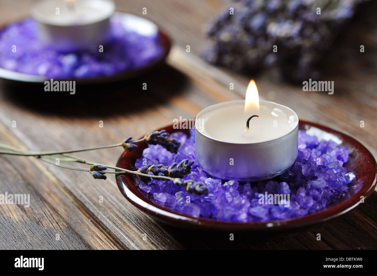 Hand-made concrete candles with dried flowers, scented soy wax vegan candles  Stock Photo - Alamy