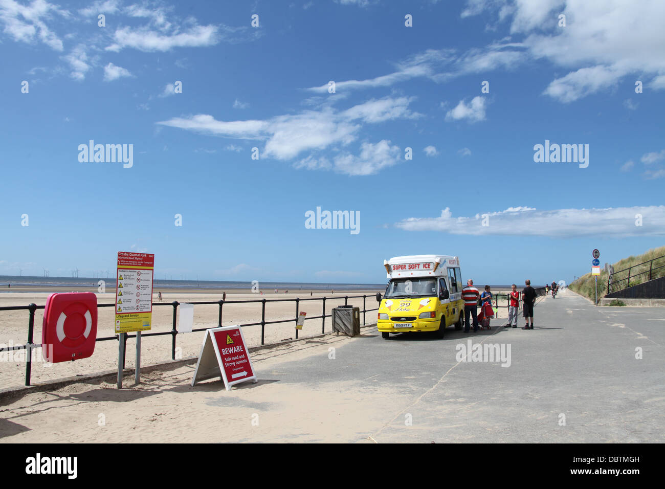 Crosby Beach which is part of the Sefton Coastal Path Stock Photo Alamy