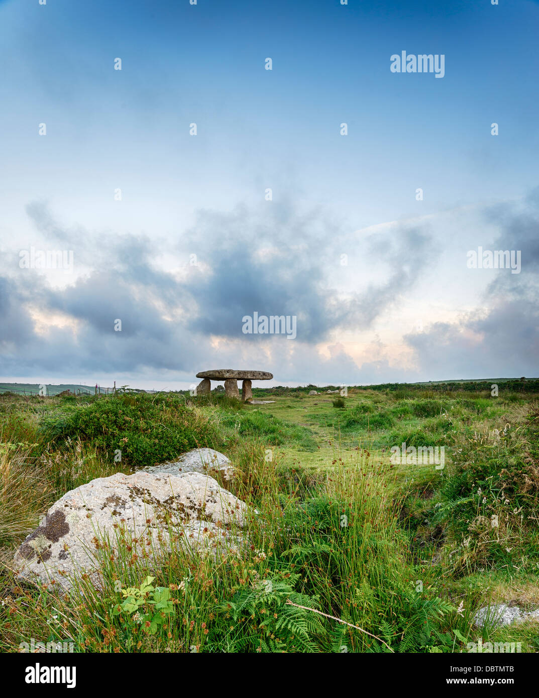Lanyon Quoit near Madron on the Lands End Peninsula in Cornwall Stock Photo