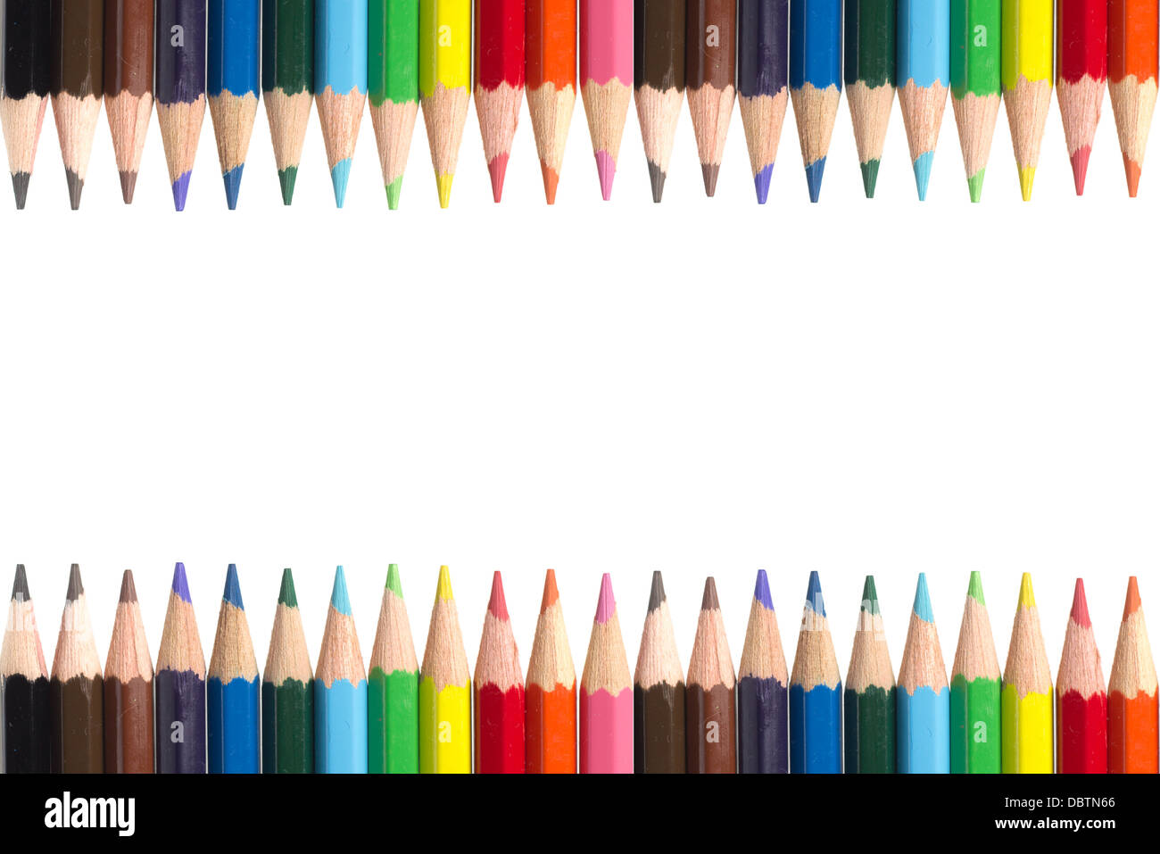 Kids drawing crayons frame border hires stock photography and images