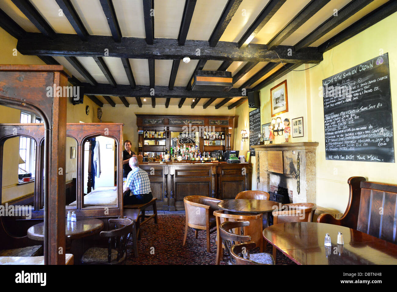 The Monks Bar at The 13th century Shaven Crown Hotel, Shiptonunder
