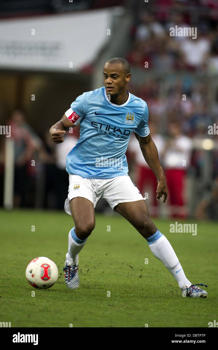 Vincent Kompany (Man.C), AUGUST 1, 2013 - Football / Soccer : Audi Cup 2013 Final match between FC Bayern Munchen 2-1 Manchester City at Allianz Arena in Munich, Germany. (Photo by Maurizio Borsari/AFLO) [0855] Stock Photo
