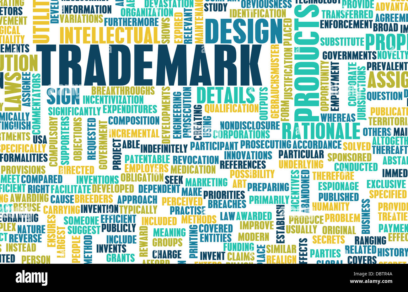 Trademark Design and Ownership Rights as Abstract Stock Photo