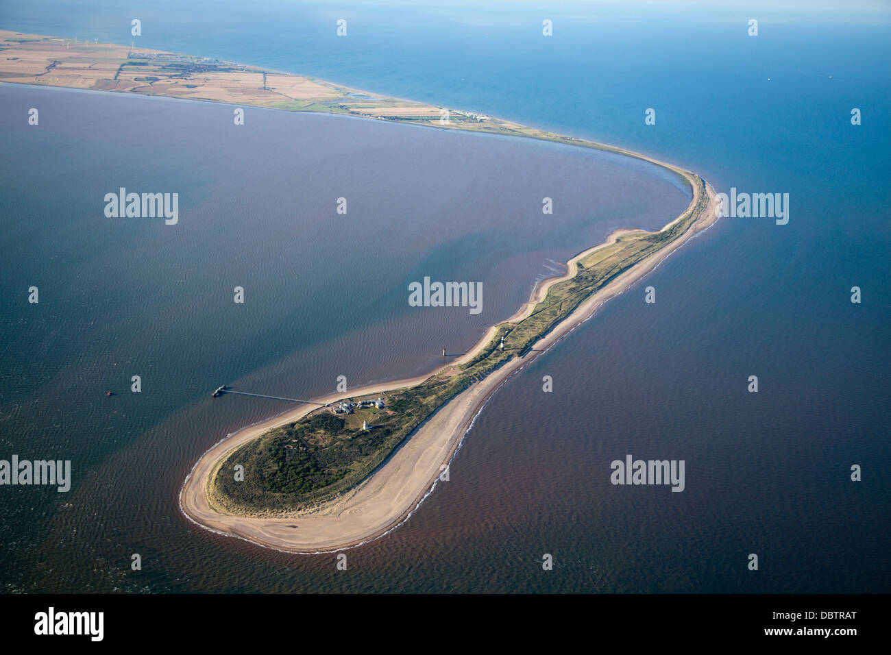 spurn point river humber east coast uk england aerial Stock Photo