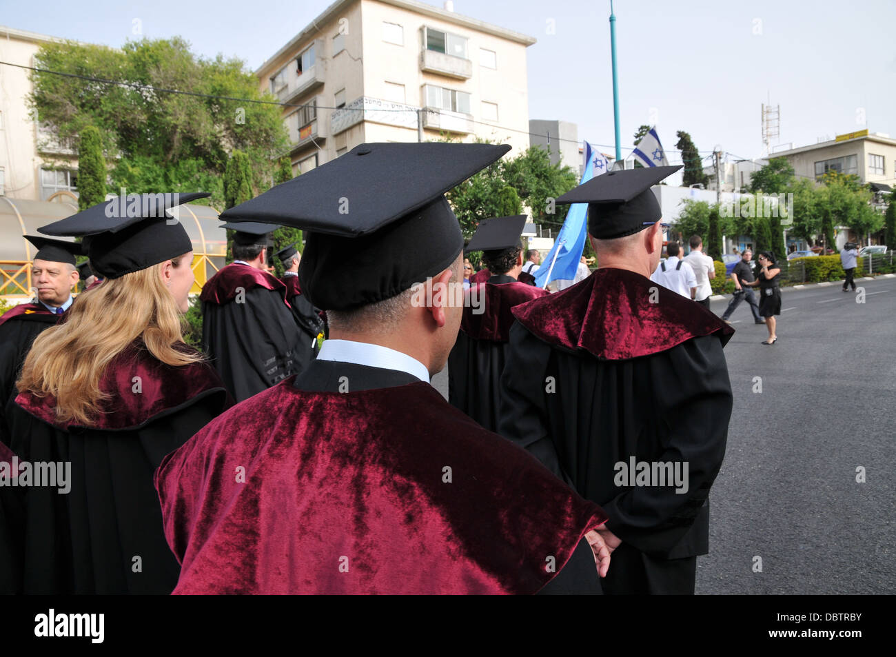 The Doctorate graduation ceremony. Haifa University, Israel May 29th 2013 Stock Photo