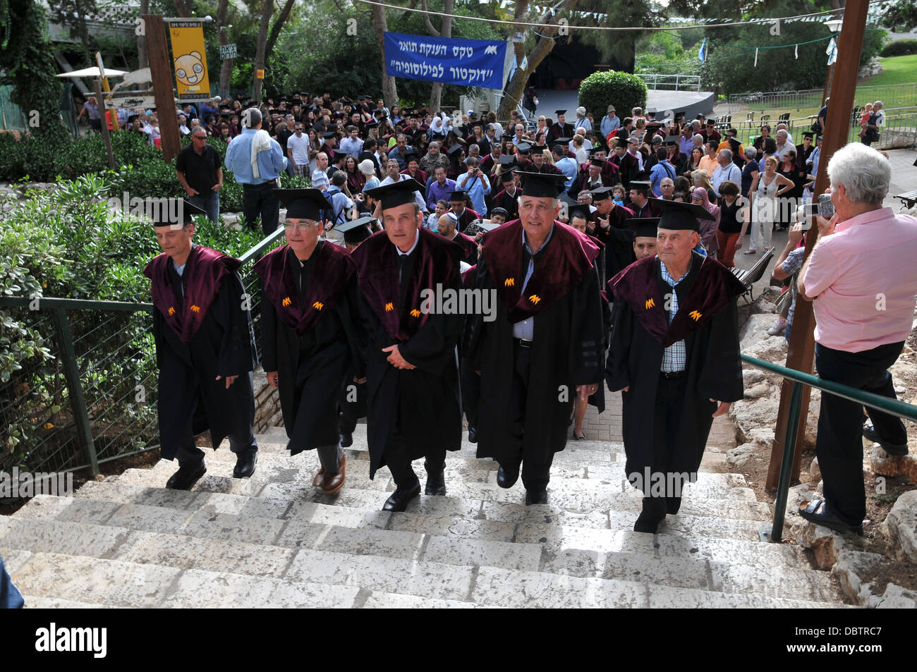 The Doctorate graduation ceremony. Haifa University, Israel May 29th 2013 Stock Photo
