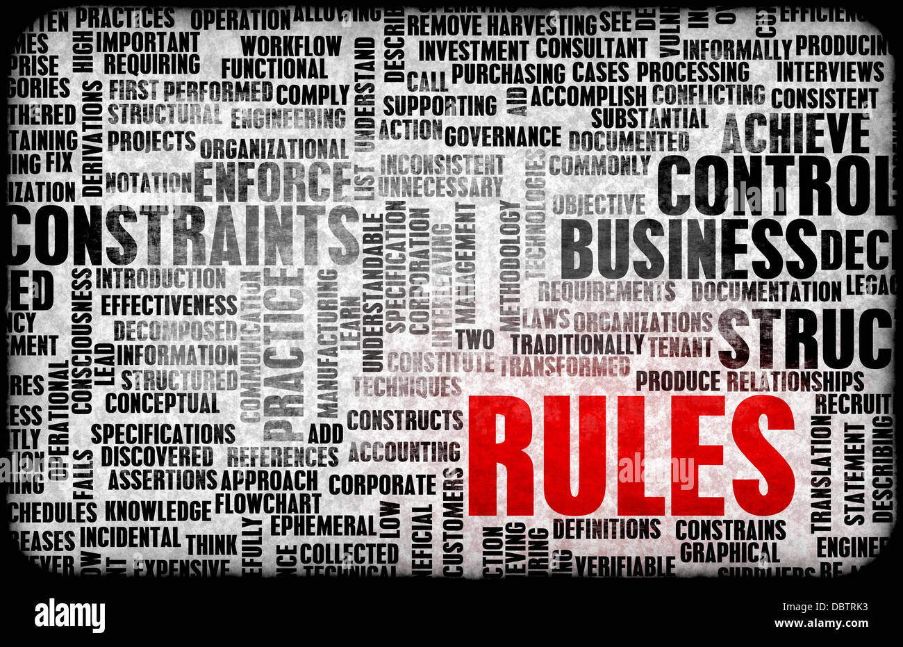 Rules and Regulations for Law or Legal Scenarios Stock Photo