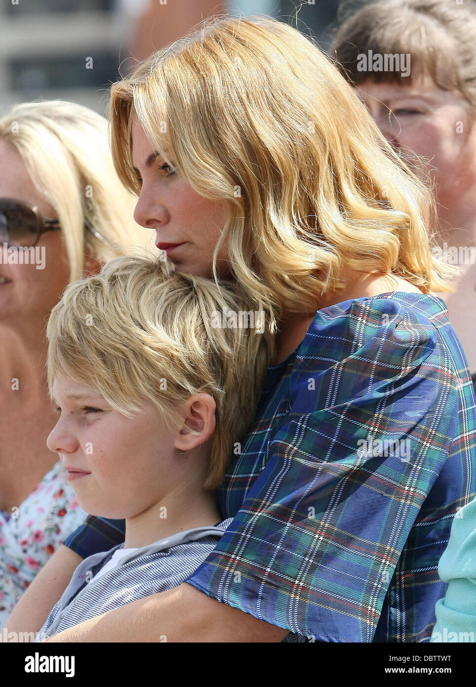 Samantha Womack And Son Ben Womack Outside The ITV Studios London Samantha Womack And Son Ben Womack Outside The ITV Studios London