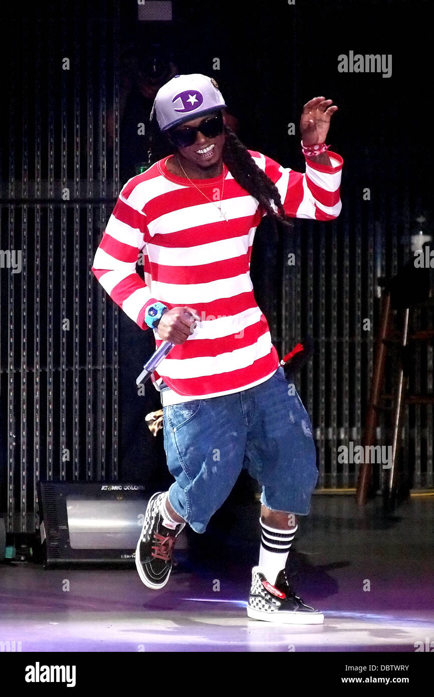 Lil Wayne performs on stage during the 'I Am Music Tour' at the Molson  Canadian Amphitheatre. Toronto, Canada - 19.08.11 Stock Photo - Alamy