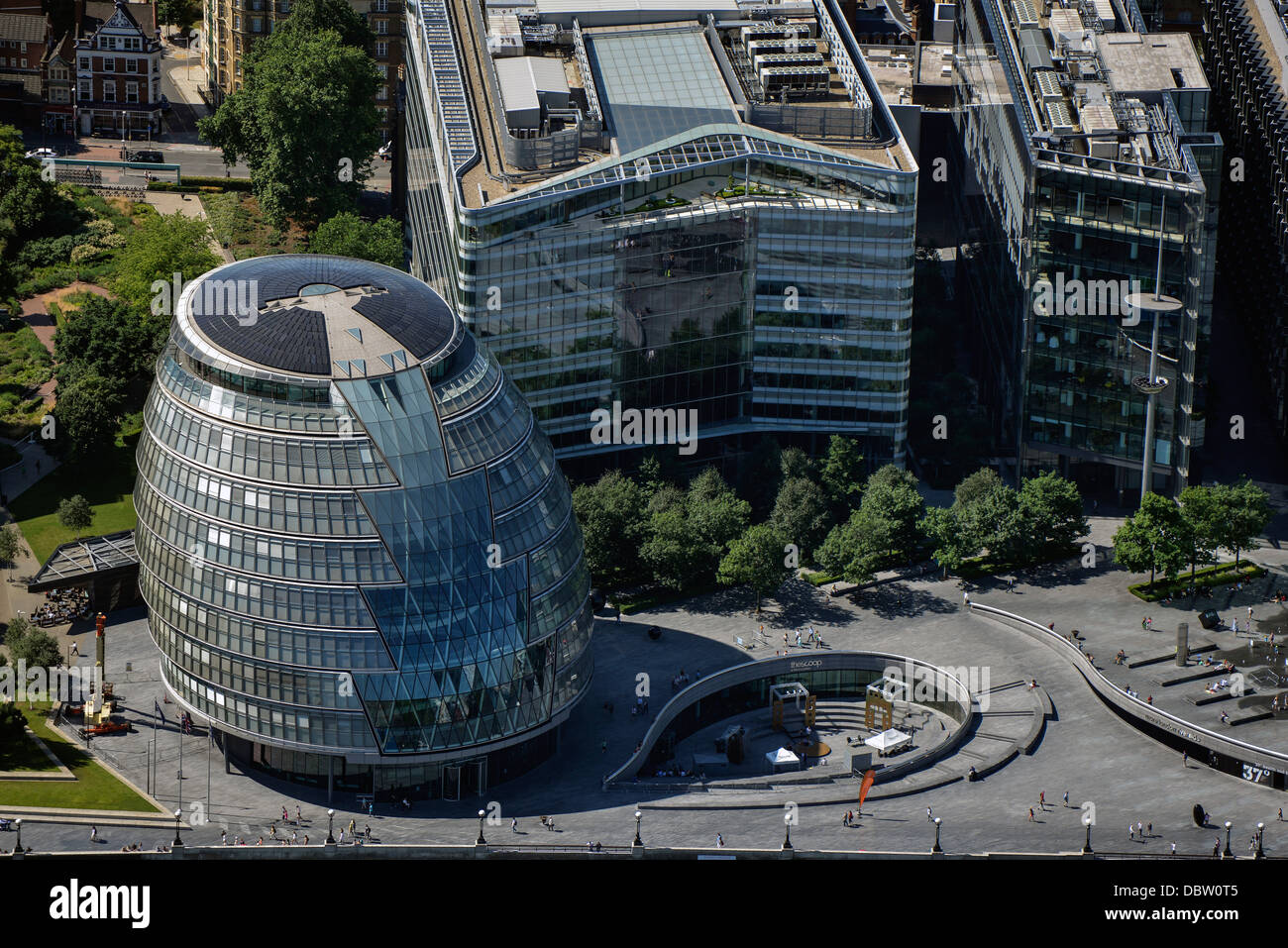 Aerial photograph of City Hall London Stock Photo