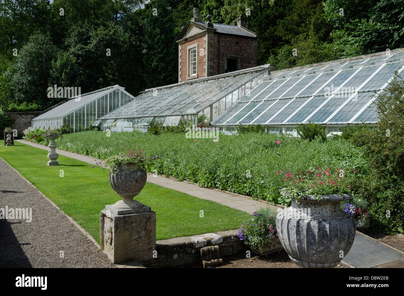 Wallington Walled Garden Stock Photo