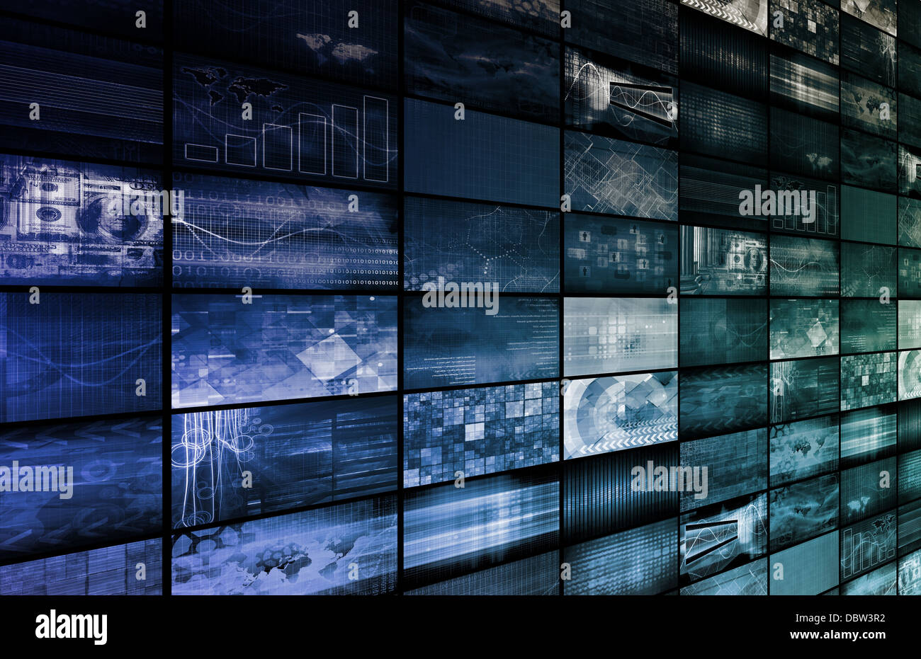 Digital Multimedia Content Delivery Online as Art Stock Photo Alamy