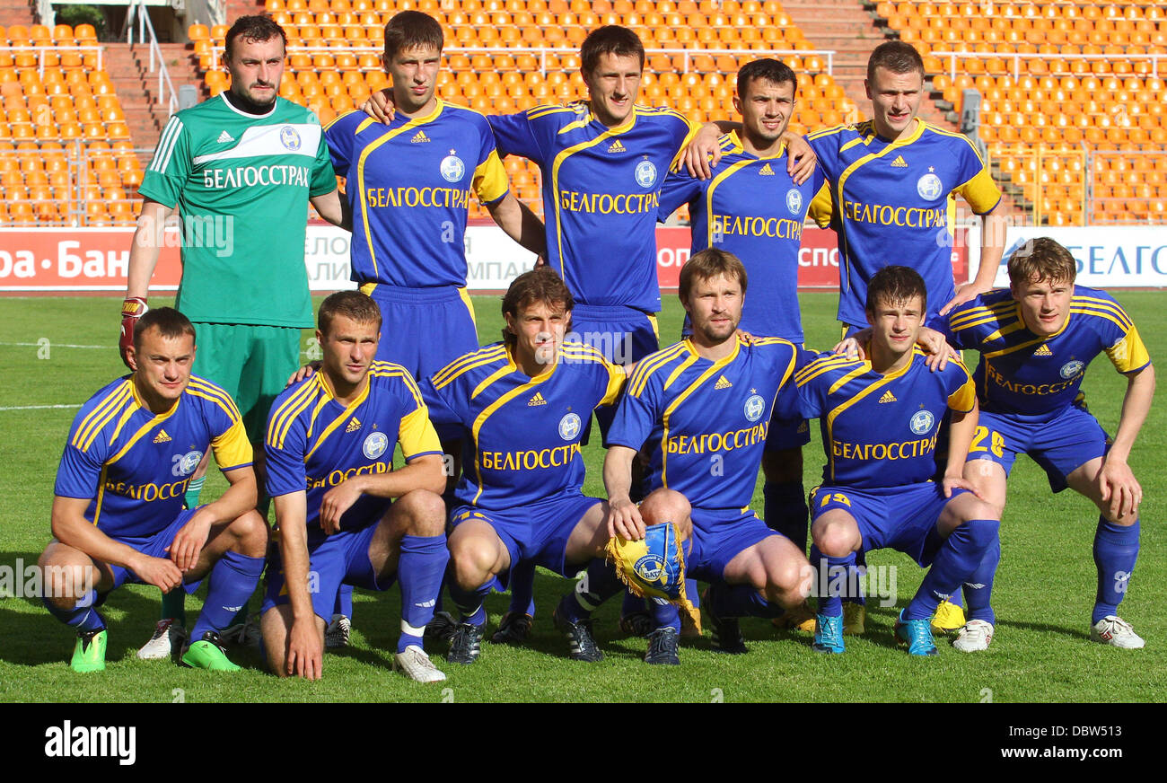 May 23,2010.Minsk,Belarus, Pictured: BATE Borisov football club team  shot.Belarussian BATE Borisov football club became Belarus Football Cup  2010 winner.A picture taken just after the final match Stock Photo - Alamy