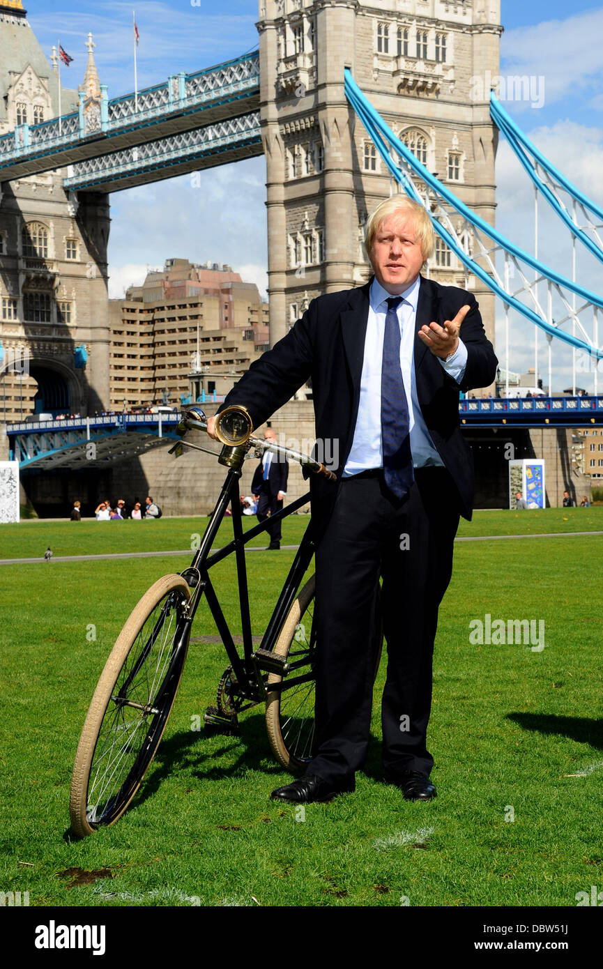 Boris Johnson The Mayor of London's Sky Ride at City Hall London, England - 25.08.11 Stock Photo