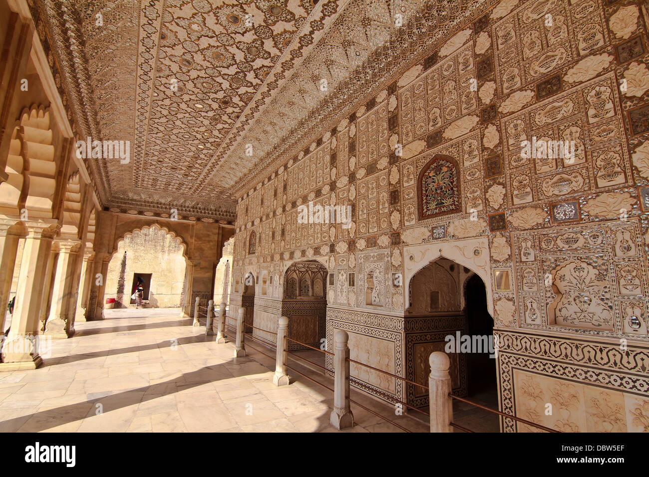 Mirror Palace inside Amer Fort in Amer Rajasthan India Stock Photo - Alamy