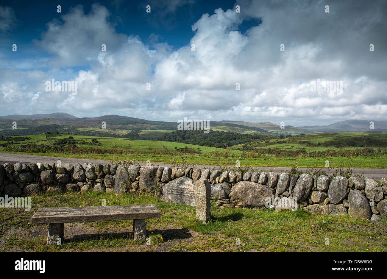 View from Knocktinkle, between Gatehouse of Fleet and Laurieston, Dumfries and Galloway, Scotland. Stock Photo