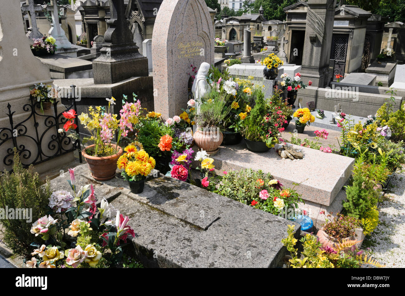 Tombs with rich floral decoration Stock Photo