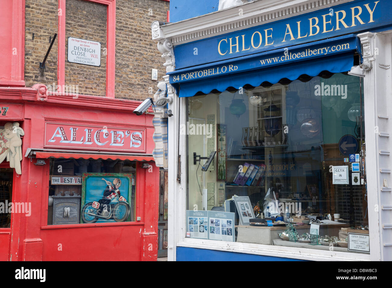 Alices and Chloe Alberry Shops, Portobello Road, London, England, UK