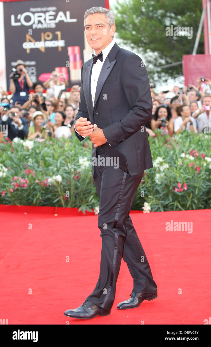 George Clooney 68th Venice Film Festival - Day 1 - 'The Ides of March' - Red Carpet Venice, Italy - 31.08.11 Stock Photo