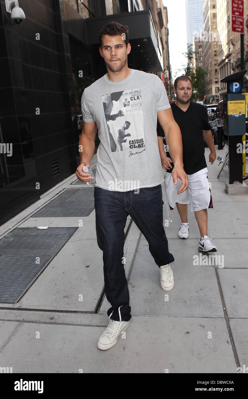 Kris Humphries outside his hotel New York City, USA - 31.08.11 Stock