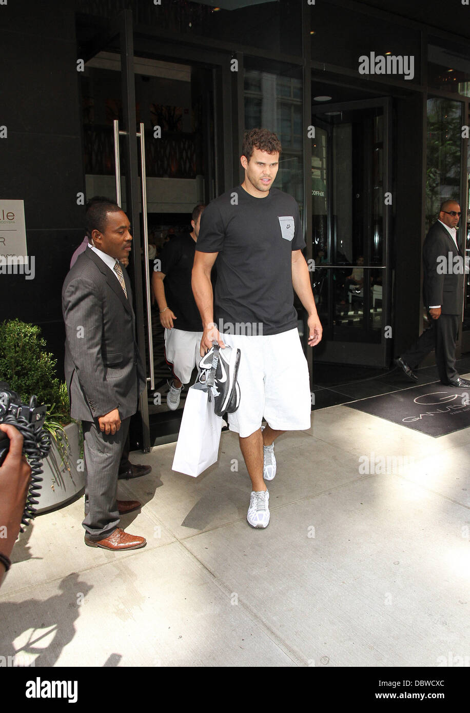 Kris Humphries outside his hotel New York City, USA - 31.08.11 Stock