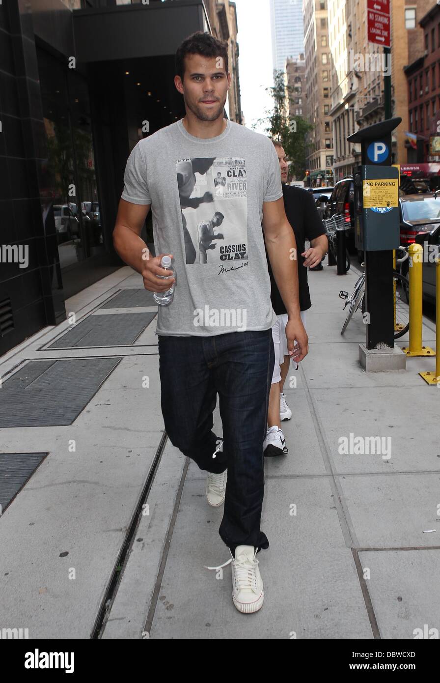 Kris Humphries outside his hotel New York City, USA - 31.08.11 Stock