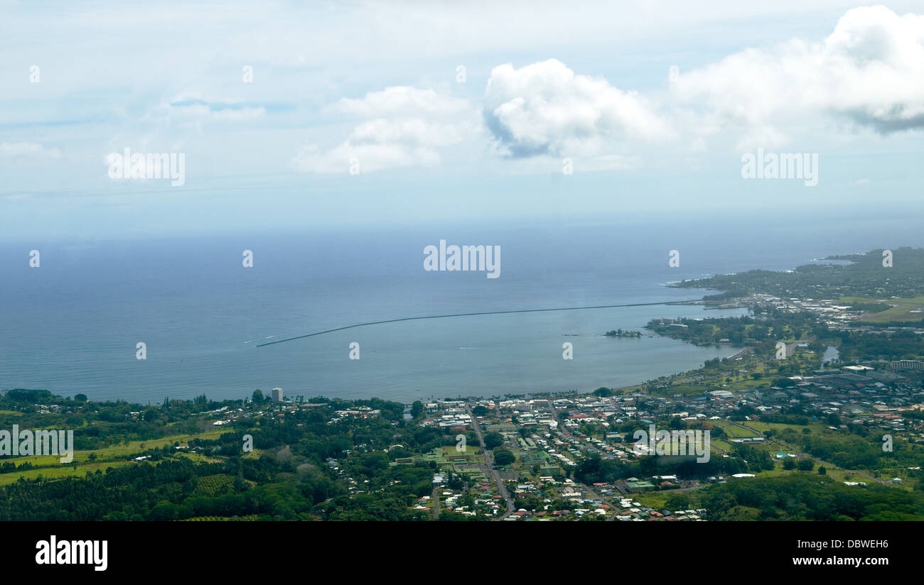 Hilo Hawaii Seen From The Air Aerial Photograph Of Hilo Hawaii