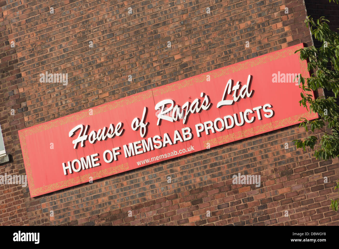 Fletcher Street premises of House of Rajas Ltd in Bolton who sell  Indian and Asian clothing and fashion accessories. Stock Photo