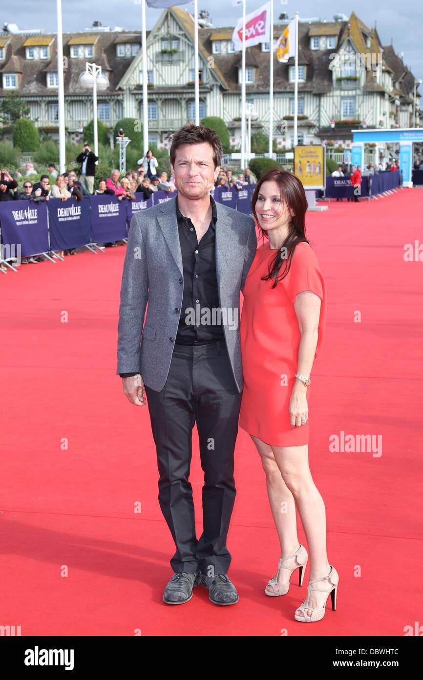 Jason Bateman with his wife Amanda The 37th Annual Deauville American