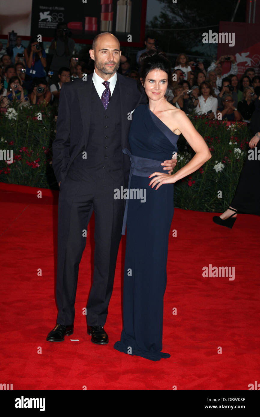 Mark Strong and his wife Liza Marshall The 68th Venice Film Festival - Day 6 - Tinker, Tailor, Soldier, Spy - Premiere - Red carpet  Venice, Italy - 05.09.11 Stock Photo