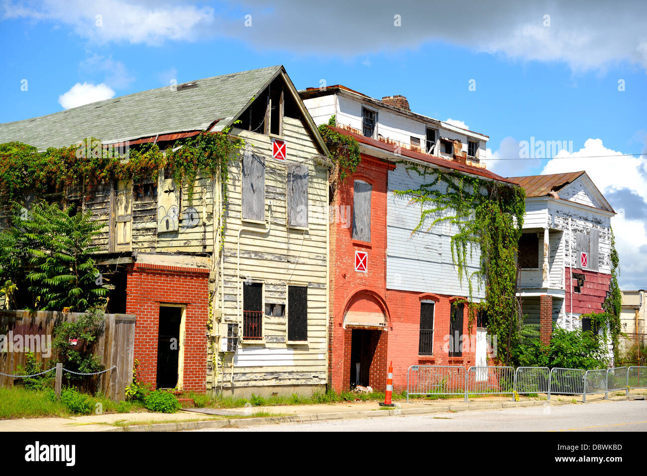 Condemned properties Stock Photo Alamy