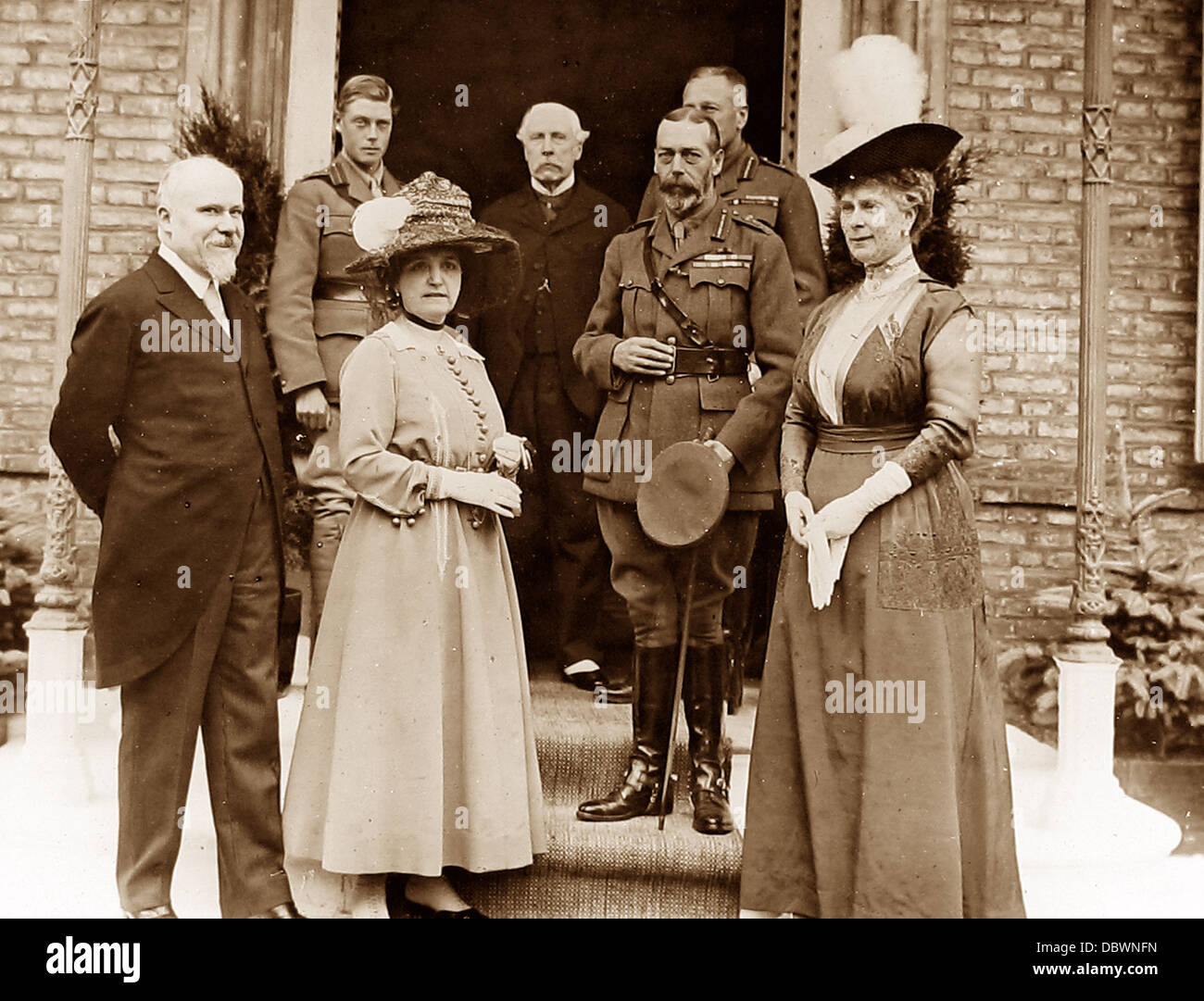 King and Queen visit France during WW1 Stock Photo Alamy