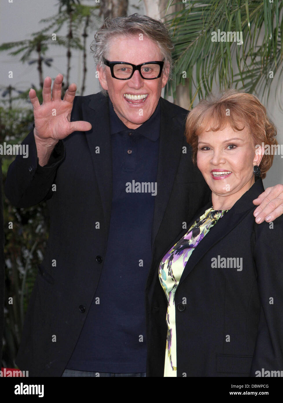 Maria Elena Holly and Gary Busey Buddy Holly Star Unveiling On The Hollywood Walk Of Fame Held In Front of Capital Records     Hollywood, California - 07.09.11 Stock Photo