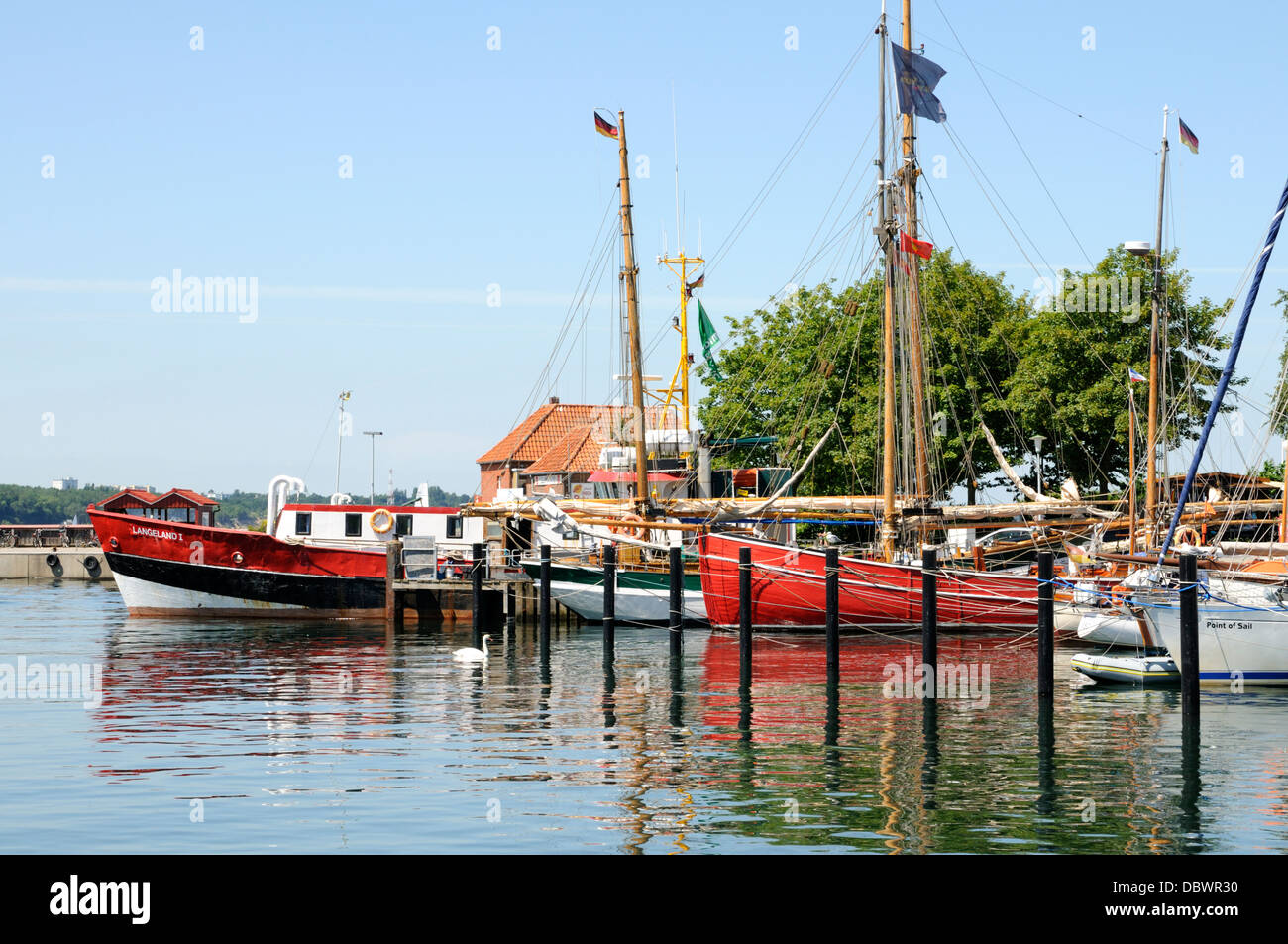 Hafen von Laboe, Schleswig-Holstein, Deutschland, Europa. | Port of Laboe, Schleswig-Holstein, Germany, Europe. Stock Photo
