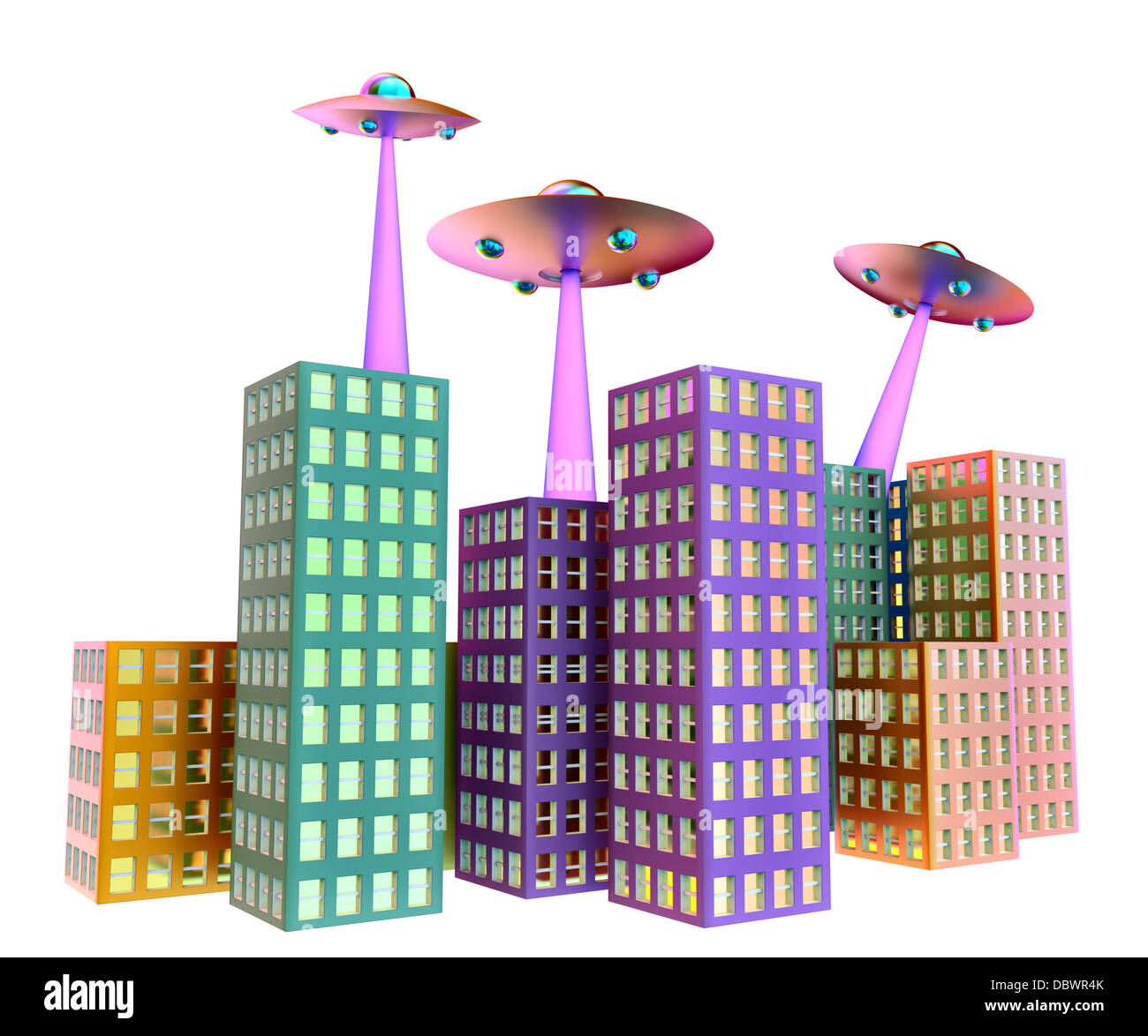 Unidentified flying object - UFO Stock Photo