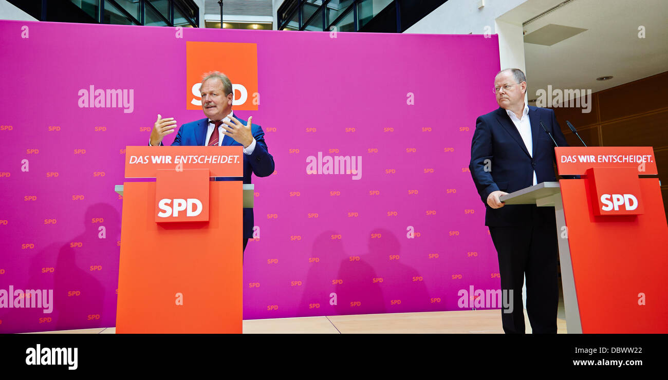 Berlin Germany 5th August 2013 Press Statement By Peer