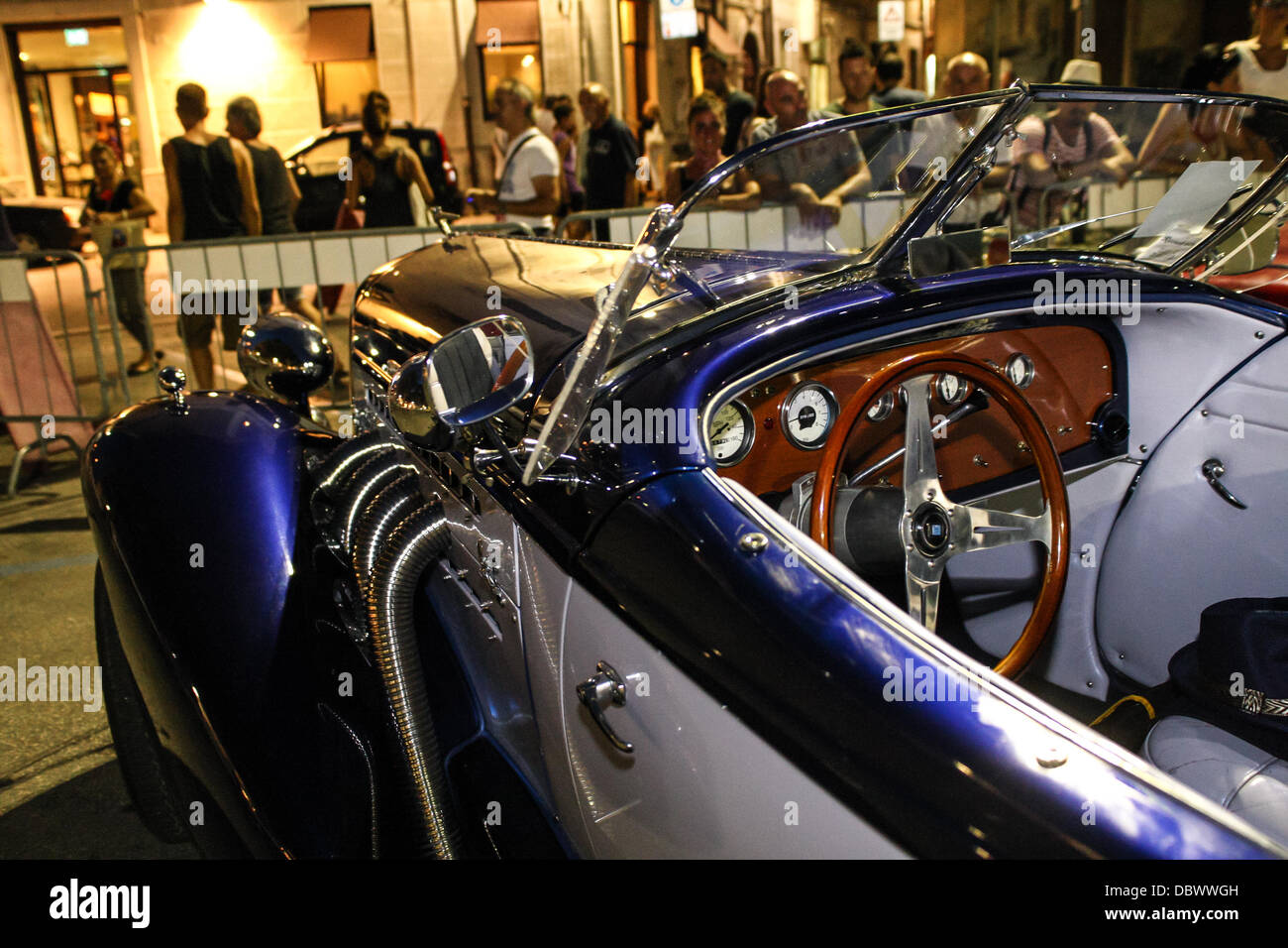 Senigallia, Italy. 2nd August, 2013. Waiting the Summer Jamboree  [International Festival 60's revival Rock & Roll], Before 69 USA oldest car park, in city center of Senigallia, Italy on Aug 04, 2013. Credit:  Valerio Agolino/Alamy Live News Stock Photo