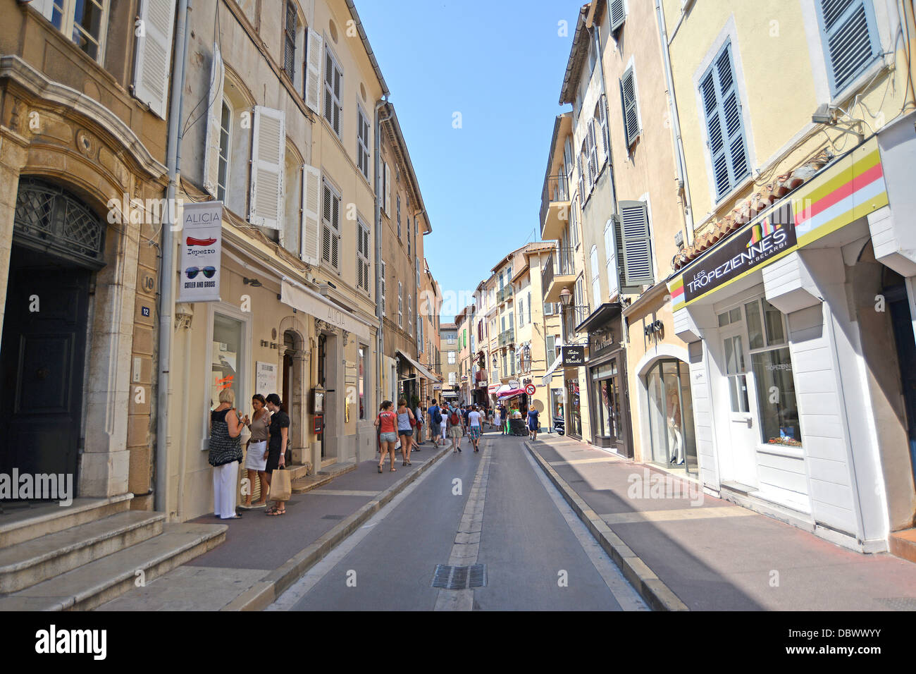 street scene Saint Tropez France Stock Photo